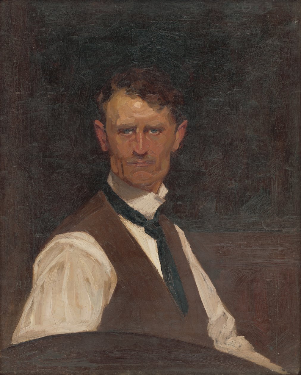 Önarckép fehér ingben alkotó: Eduard Putra