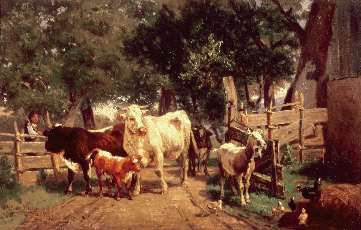 Egy tanyasi jelenet alkotó: Eduard Weichberger