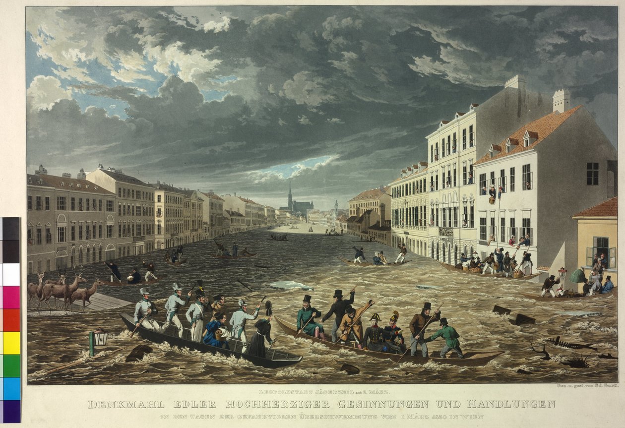 1830-as árvíz Bécsben alkotó: Eduard Gurk