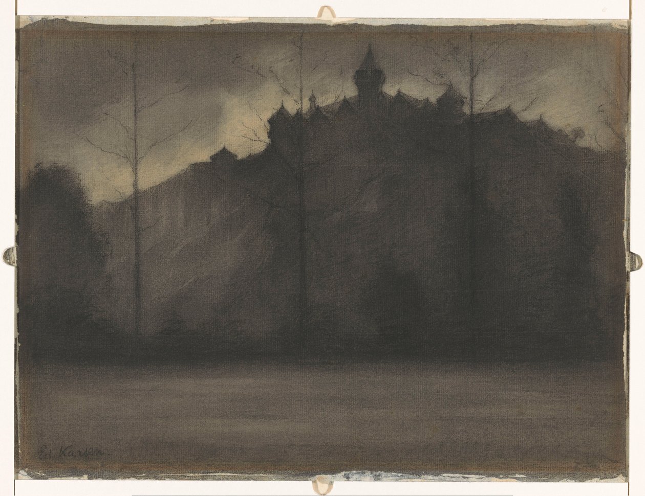Este esővel alkotó: Eduard Karsen (signed by artist)