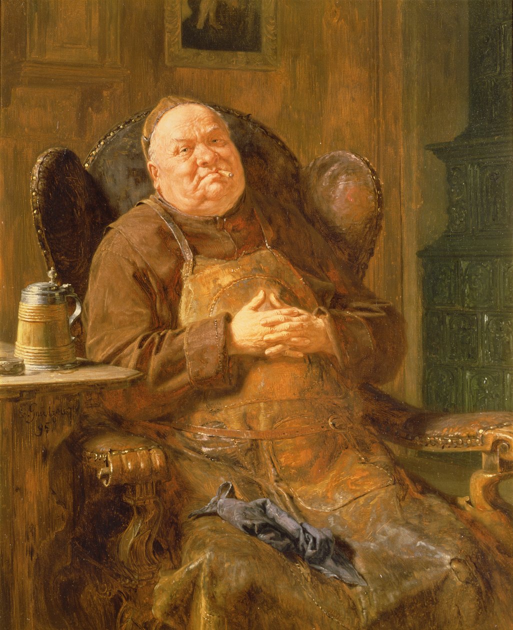 Egy csendes füst, 1895 alkotó: Eduard von Grutzner