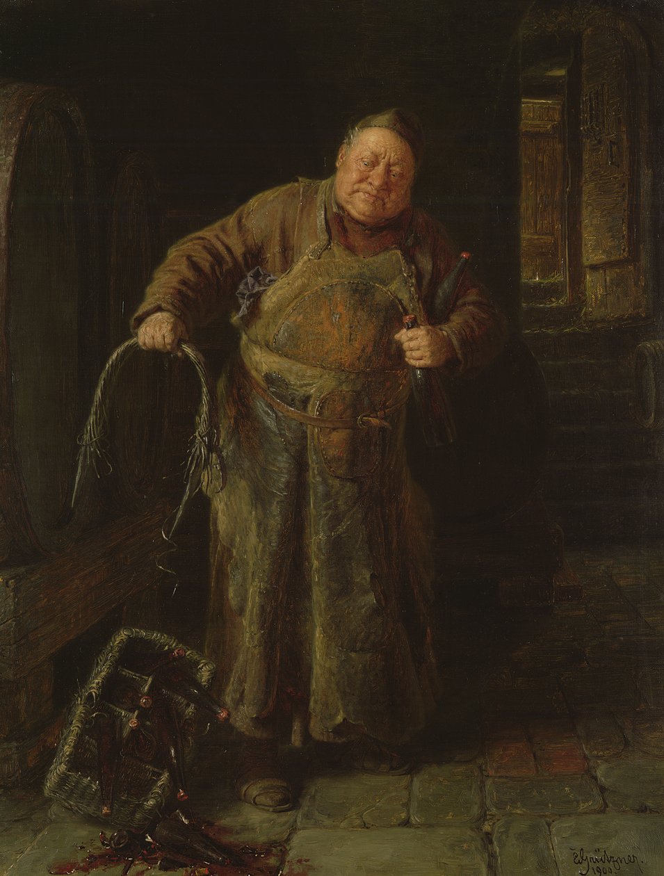 A törött fogantyú, 1900 alkotó: Eduard von Grutzner