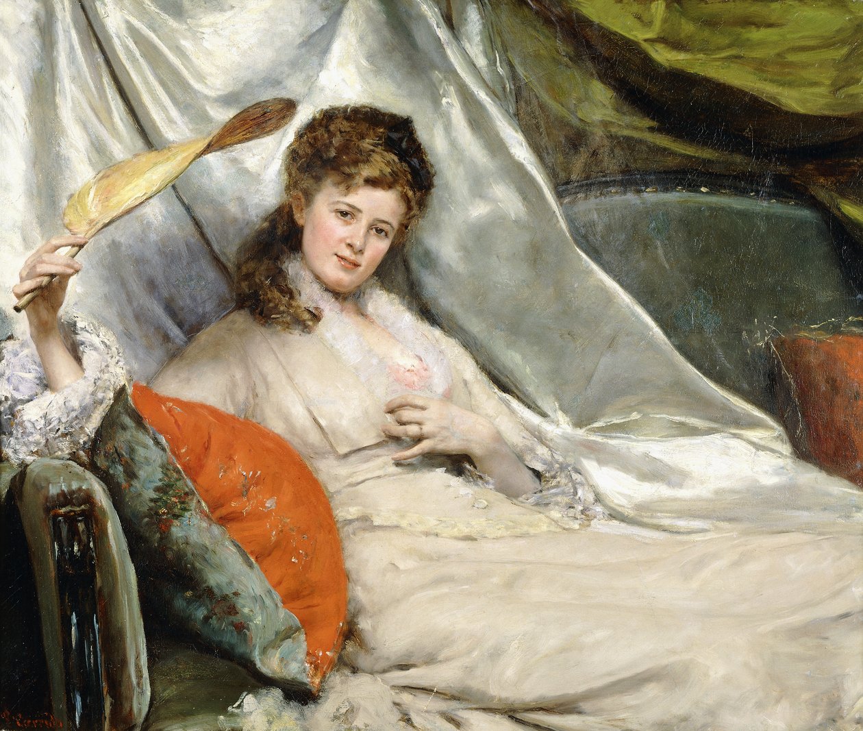 Egy pihentető pillanat, alkotó: Eduardo Leon Garrido