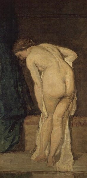 Kilépés a fürdőből (olaj, vászon) alkotó: Eduardo Rosales