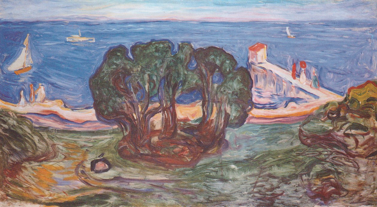 Fák a tenger mellett alkotó: Edvard Munch