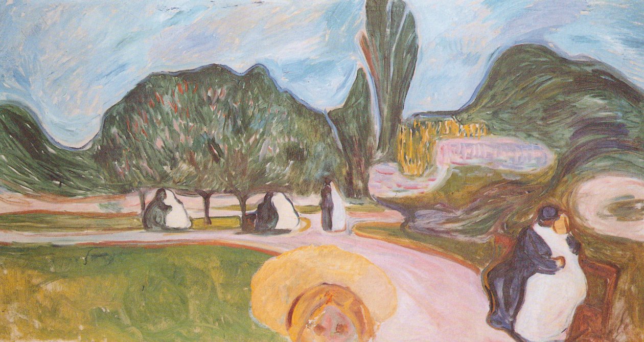 Szerető pár a parkban alkotó: Edvard Munch
