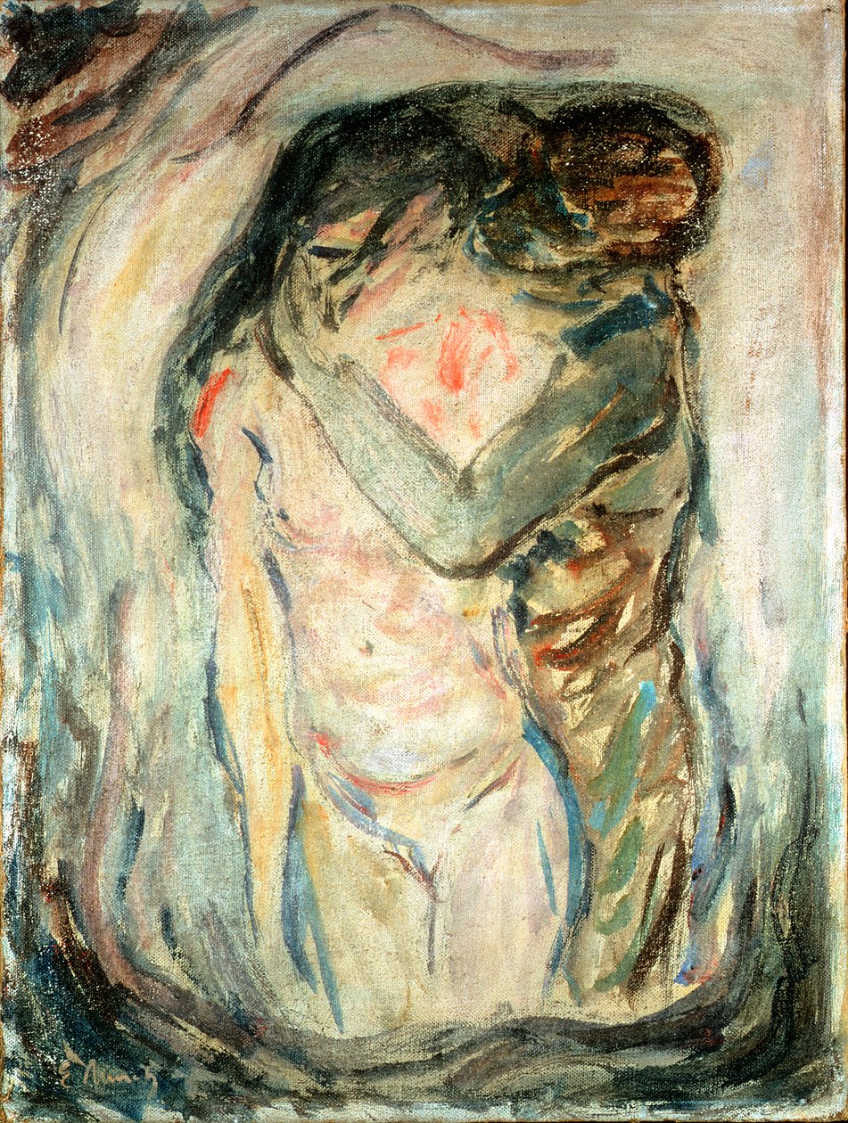 A csók, 1910 körül alkotó: Edvard Munch