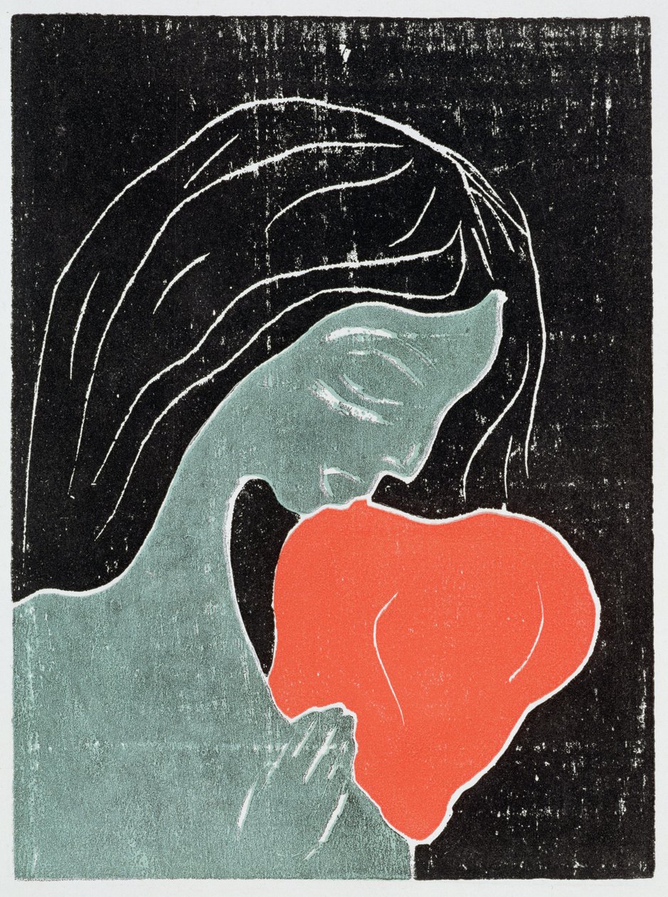 Nő kutyával alkotó: Edvard Munch