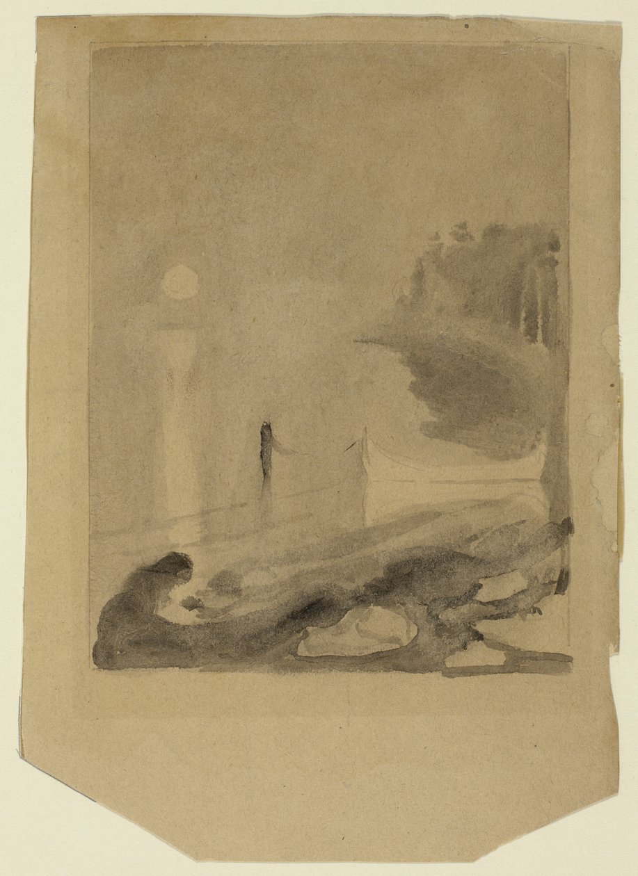 Egy mólóhoz kötött csónak alkotó: Edvard Munch
