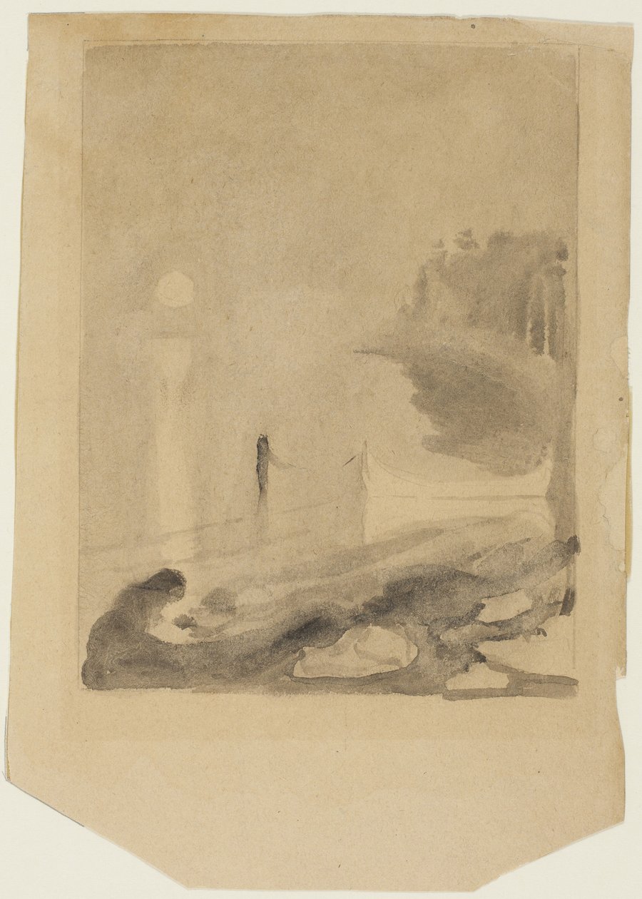 Egy mólóhoz kötött csónak, 1892 alkotó: Edvard Munch