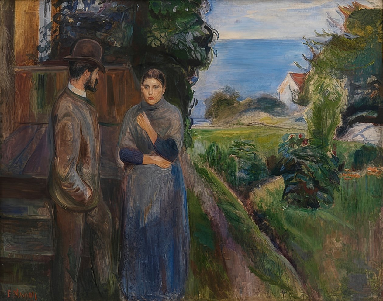 Esti beszélgetés. 1889 alkotó: Edvard Munch