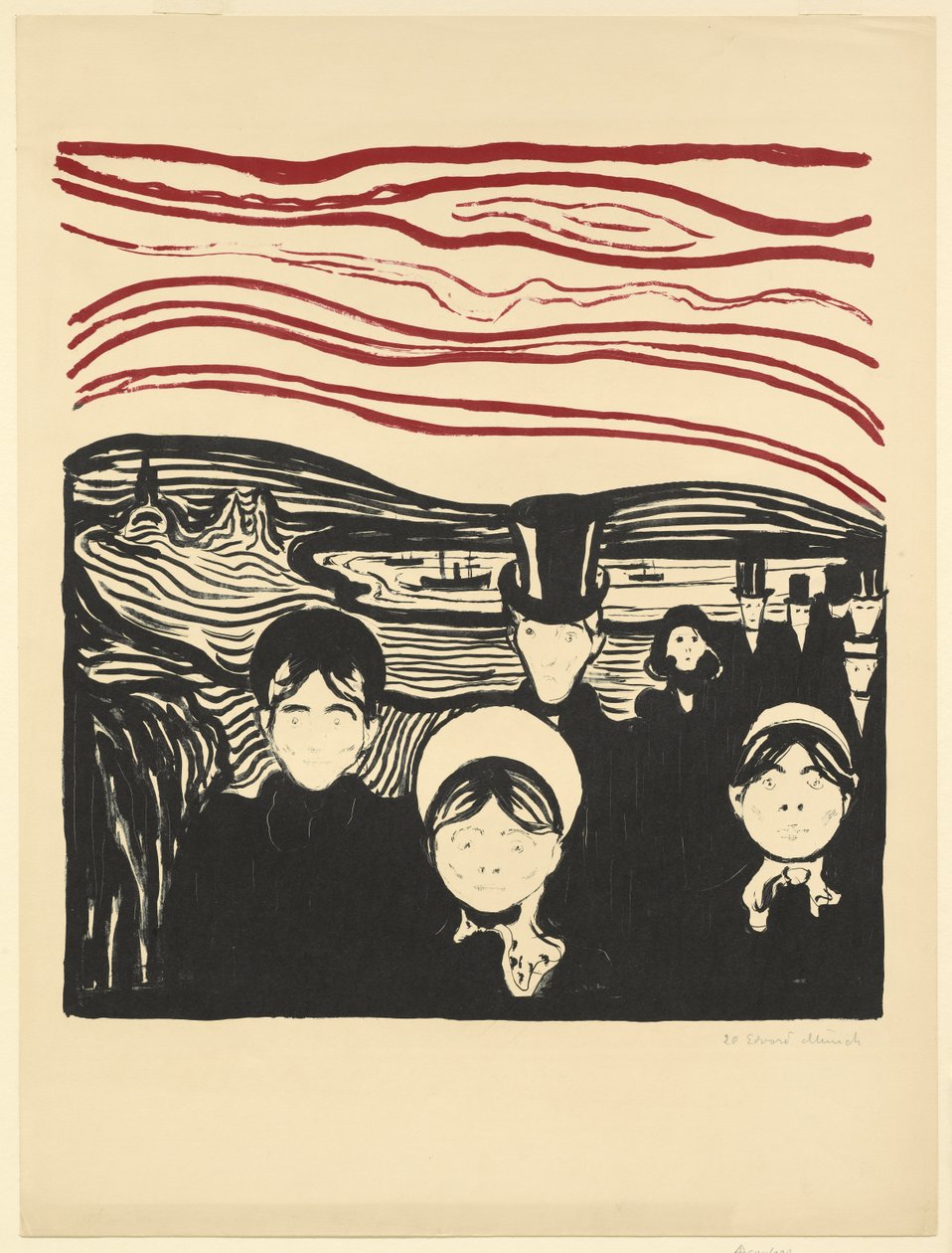 Szorongás, 1896 alkotó: Edvard Munch