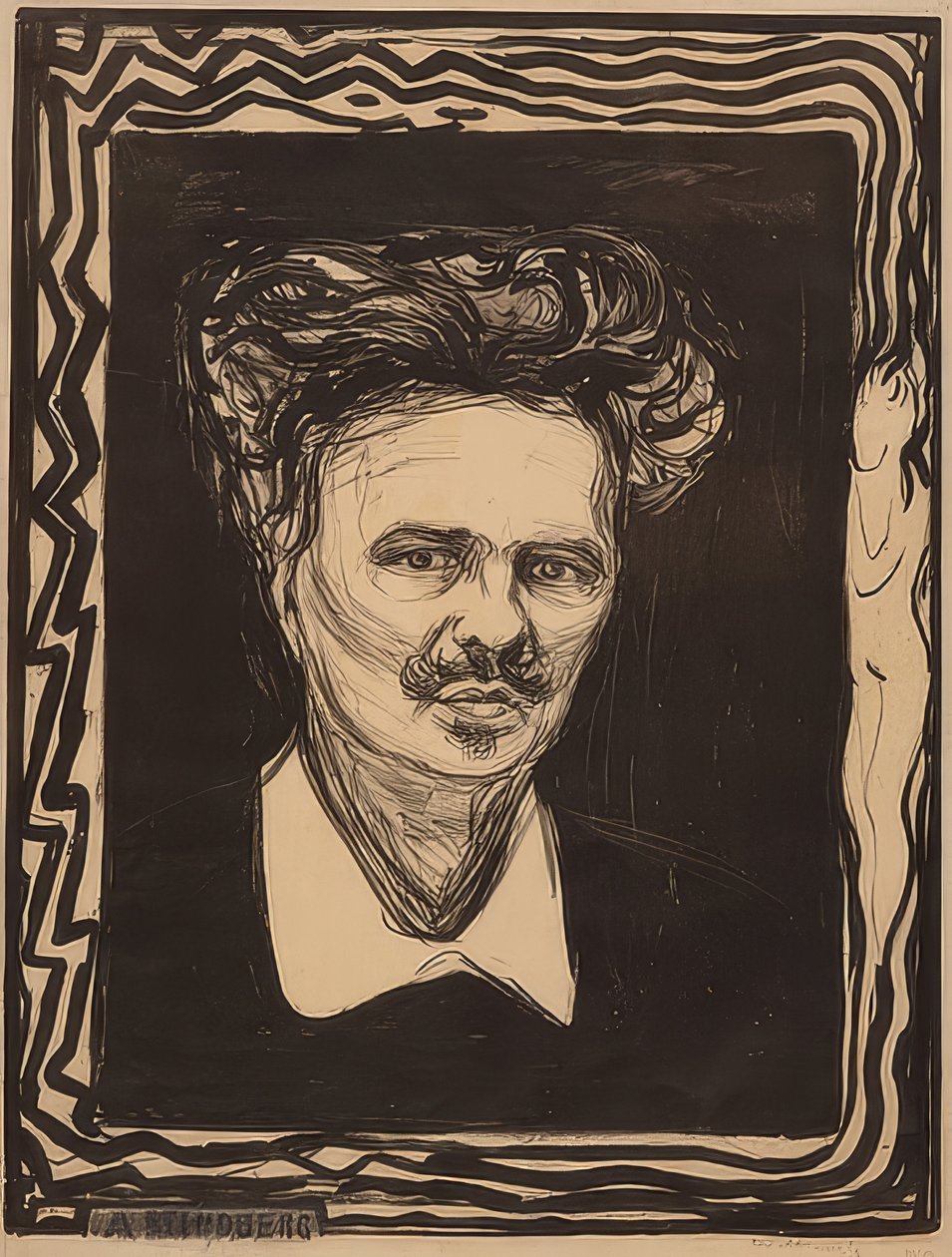 August Strindberg. 1896 alkotó: Edvard Munch
