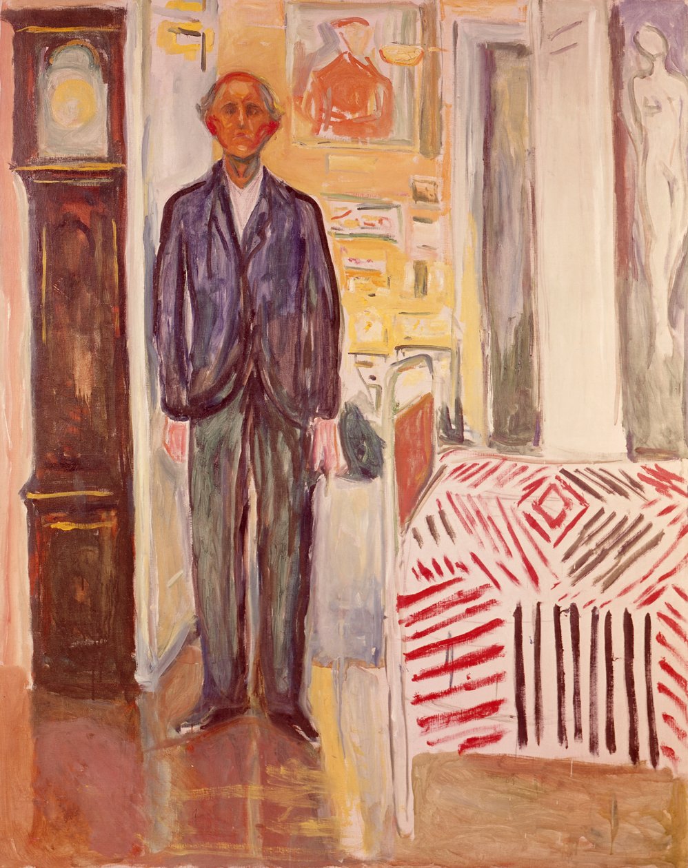 Az óra és az ágy között alkotó: Edvard Munch
