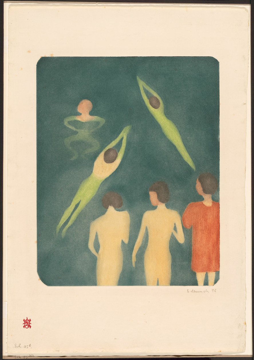 Fiúk fürdőzése alkotó: Edvard Munch