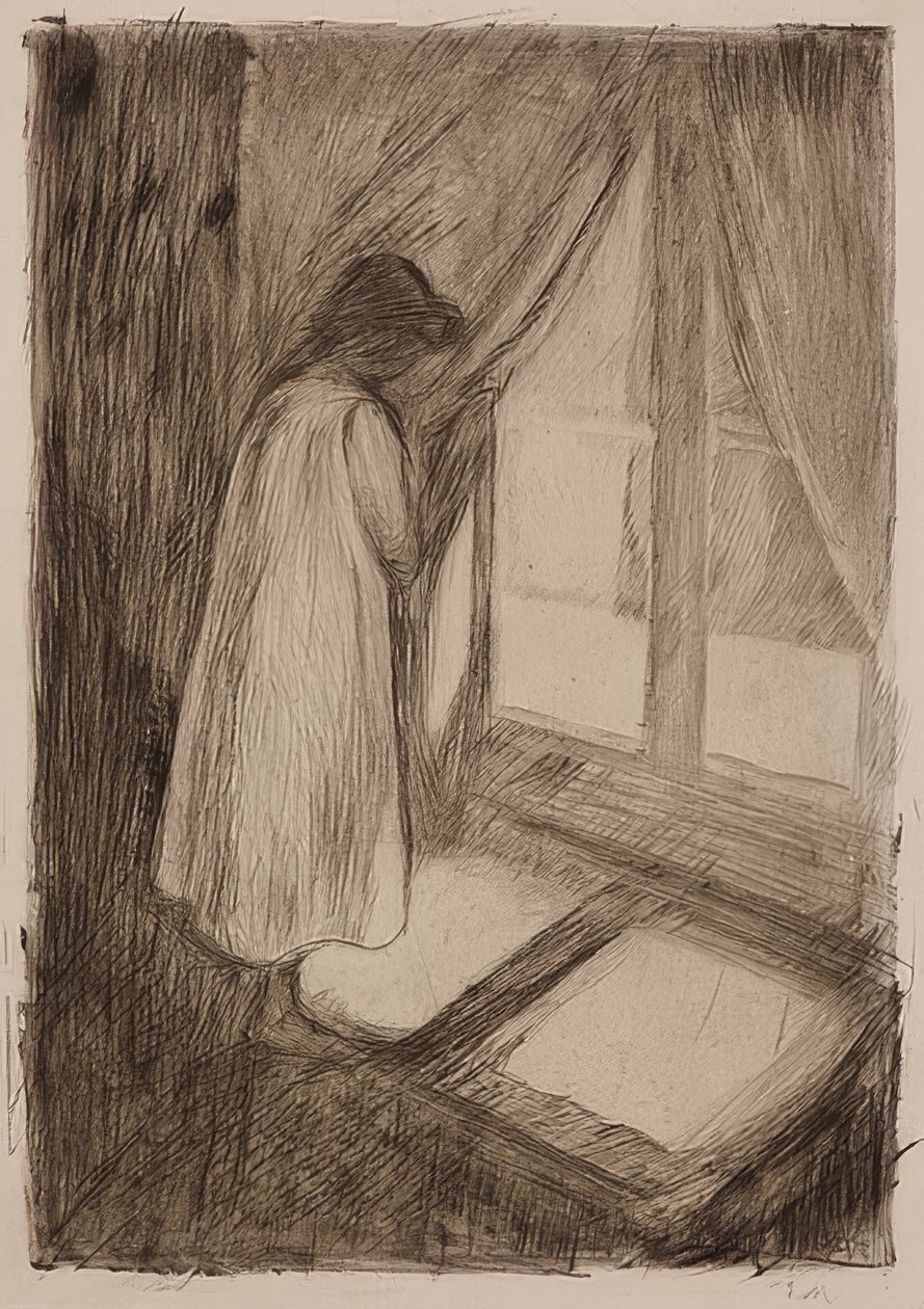 A lány az ablakban. 1894 alkotó: Edvard Munch