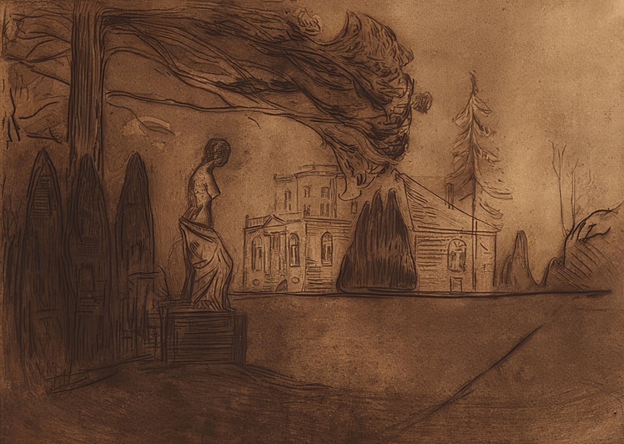 A kert éjjel. 1902 alkotó: Edvard Munch