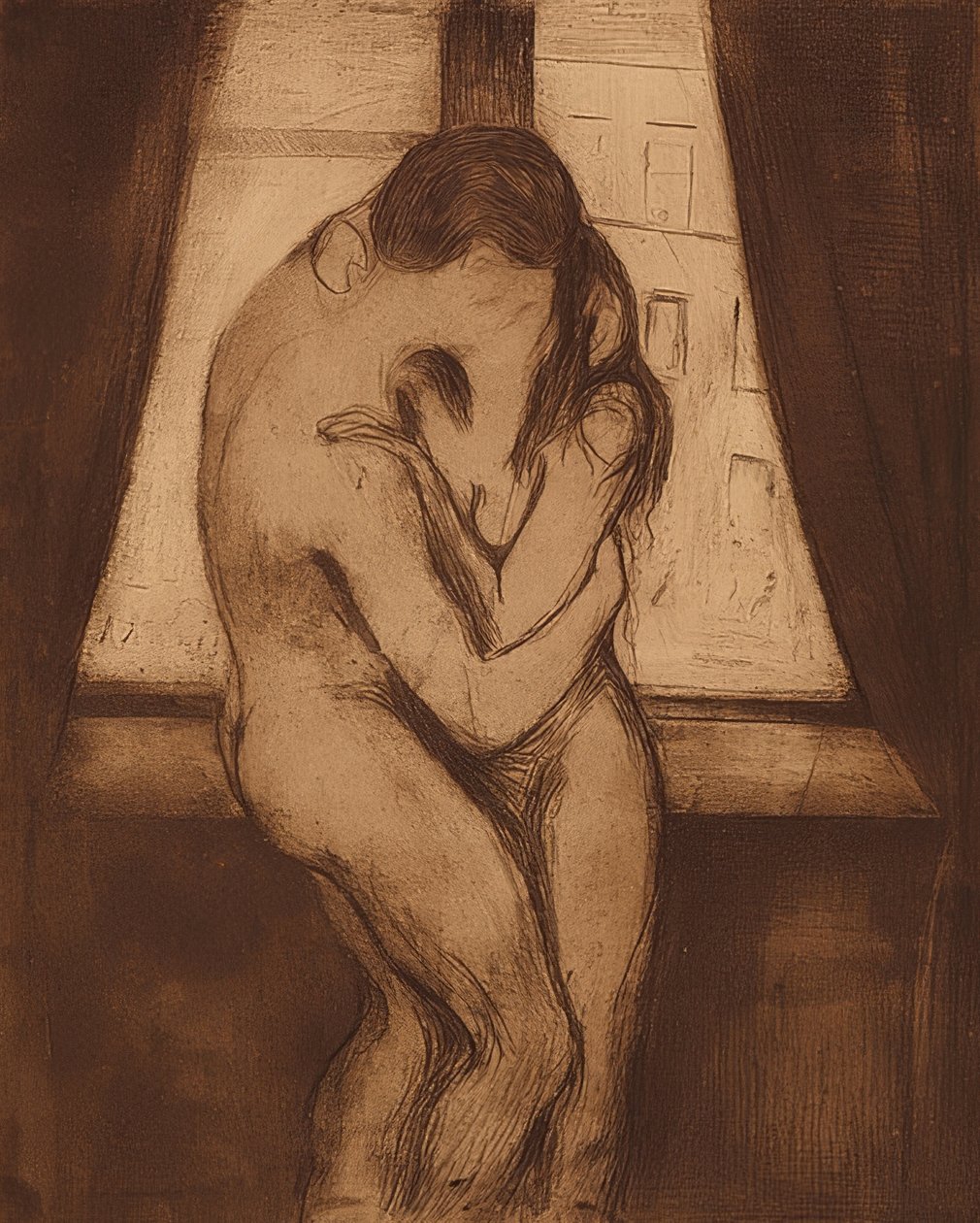 A csók. 1895 alkotó: Edvard Munch