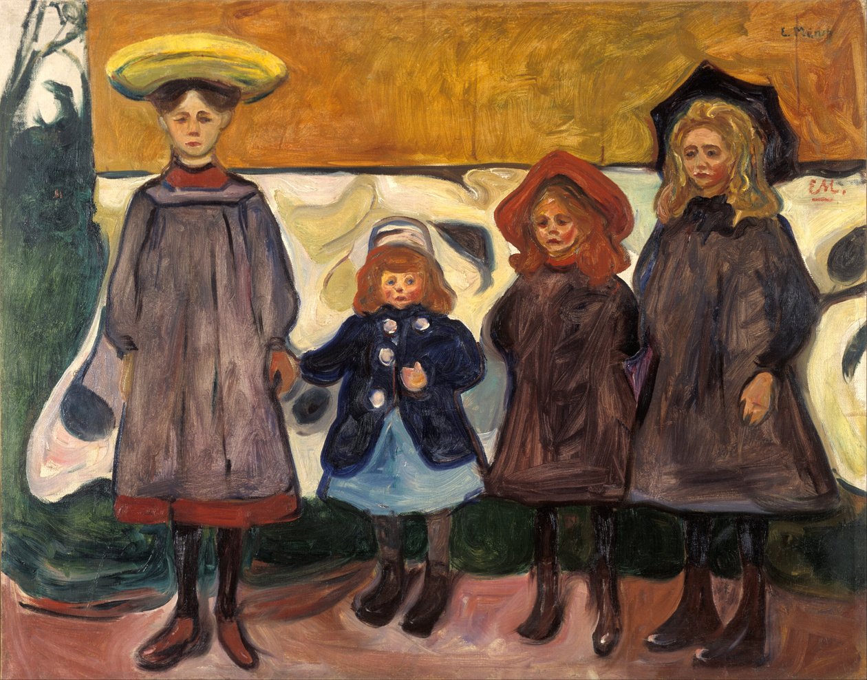 Négy lány Åsgårdstrandban alkotó: Edvard Munch