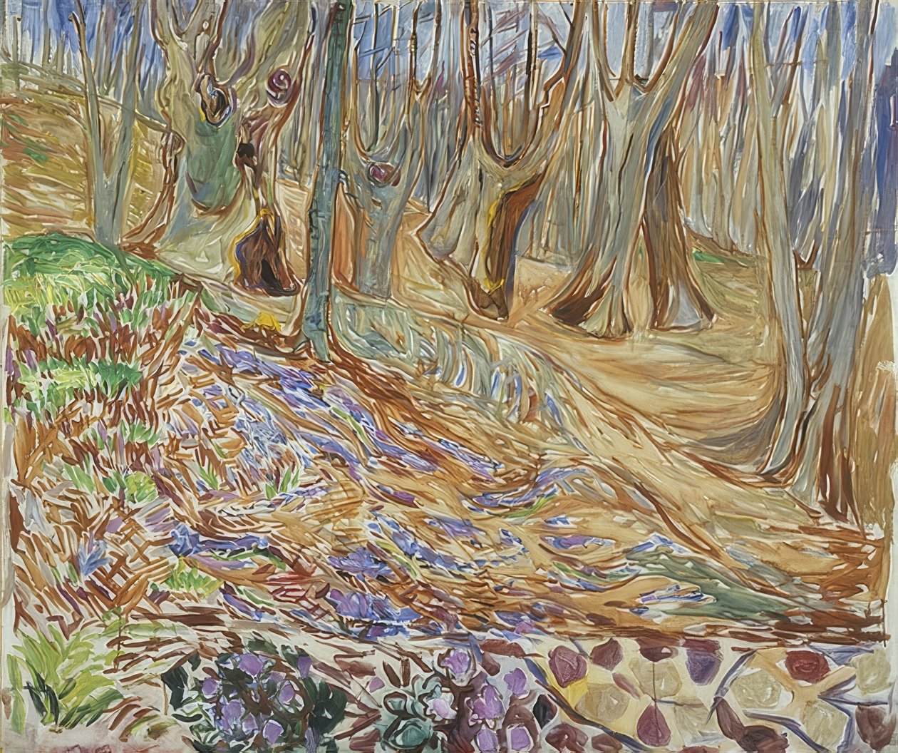 Tavasz a bodzaerdőben. 1923 körül alkotó: Edvard Munch