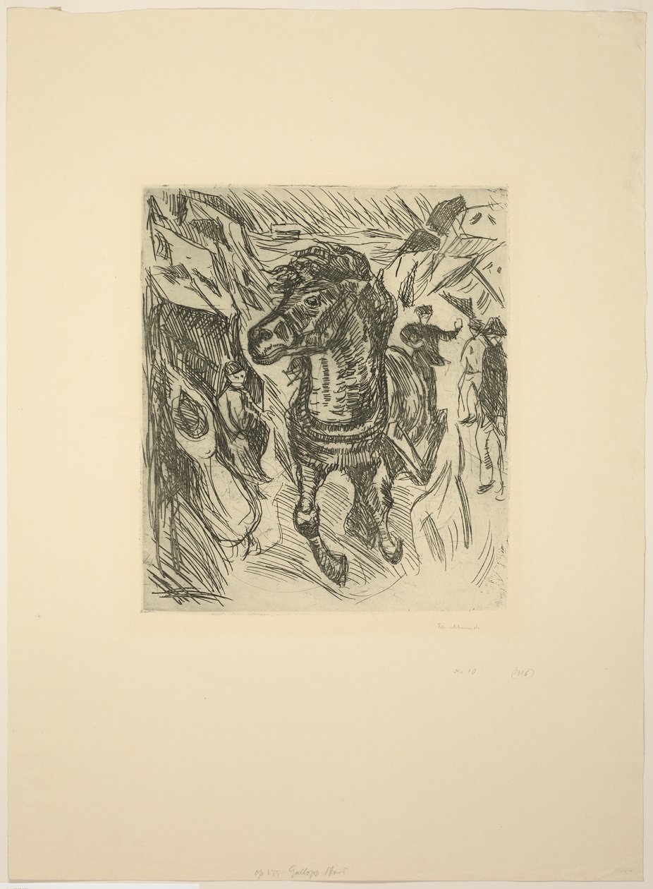 Vágtázó ló alkotó: Edvard Munch