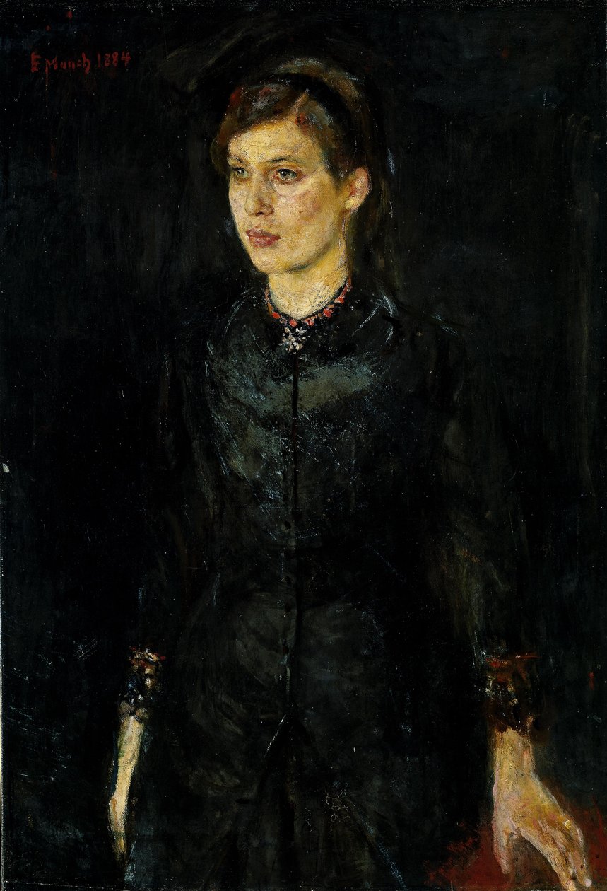 Inger Munch feketében alkotó: Edvard Munch
