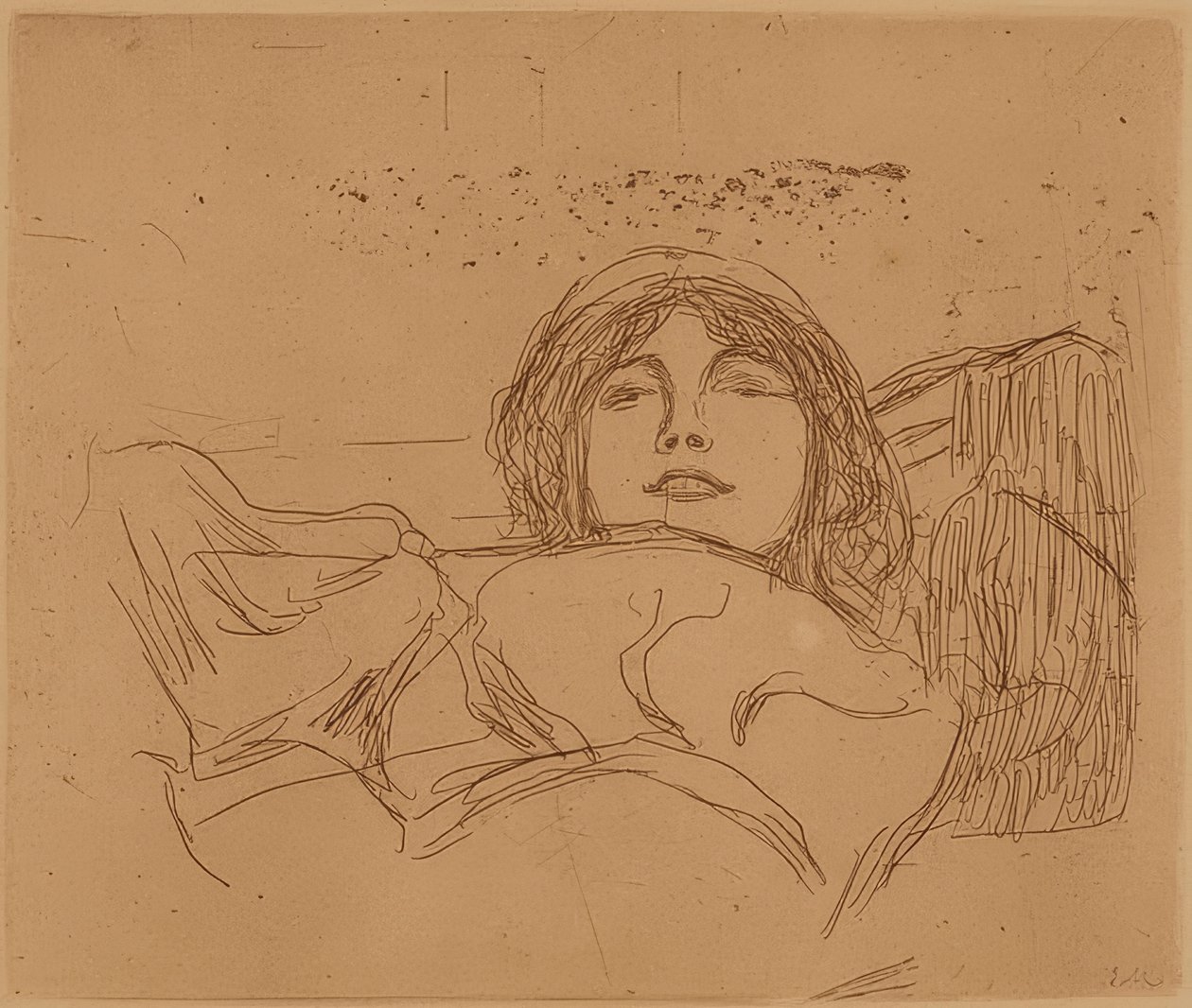 Fiatal nő. 1896 alkotó: Edvard Munch