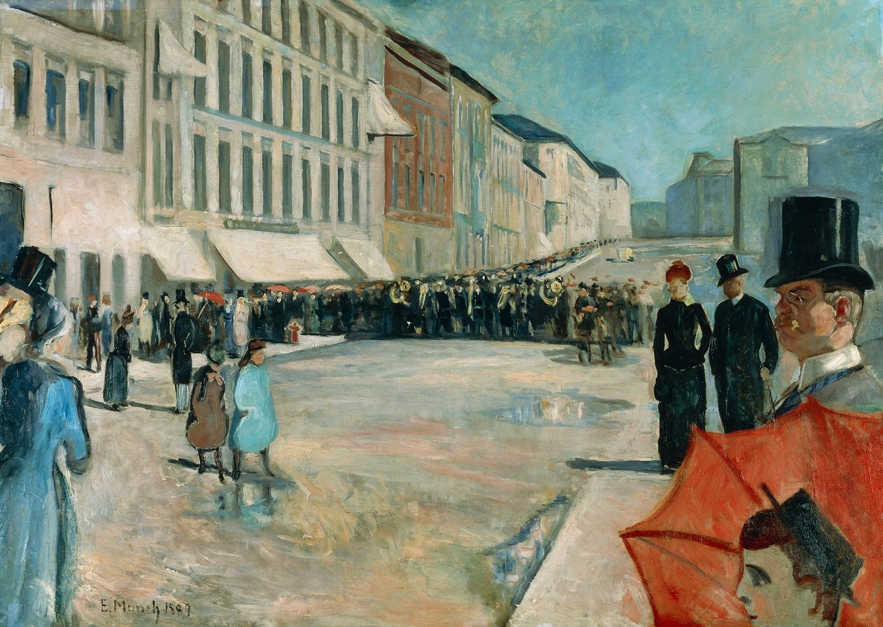 Zene a Karl Johan utcában alkotó: Edvard Munch