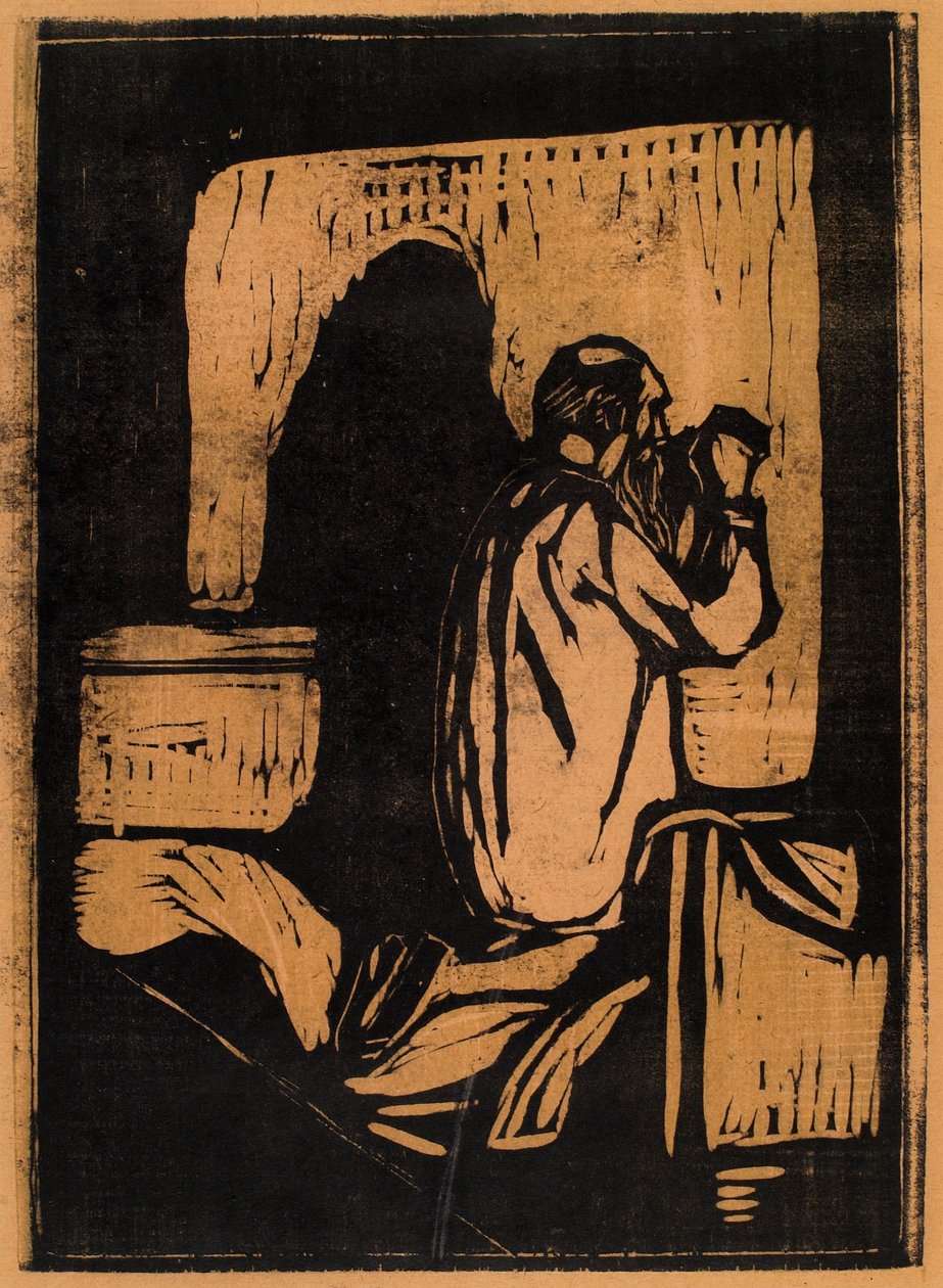 Öreg ember imádkozik alkotó: Edvard Munch