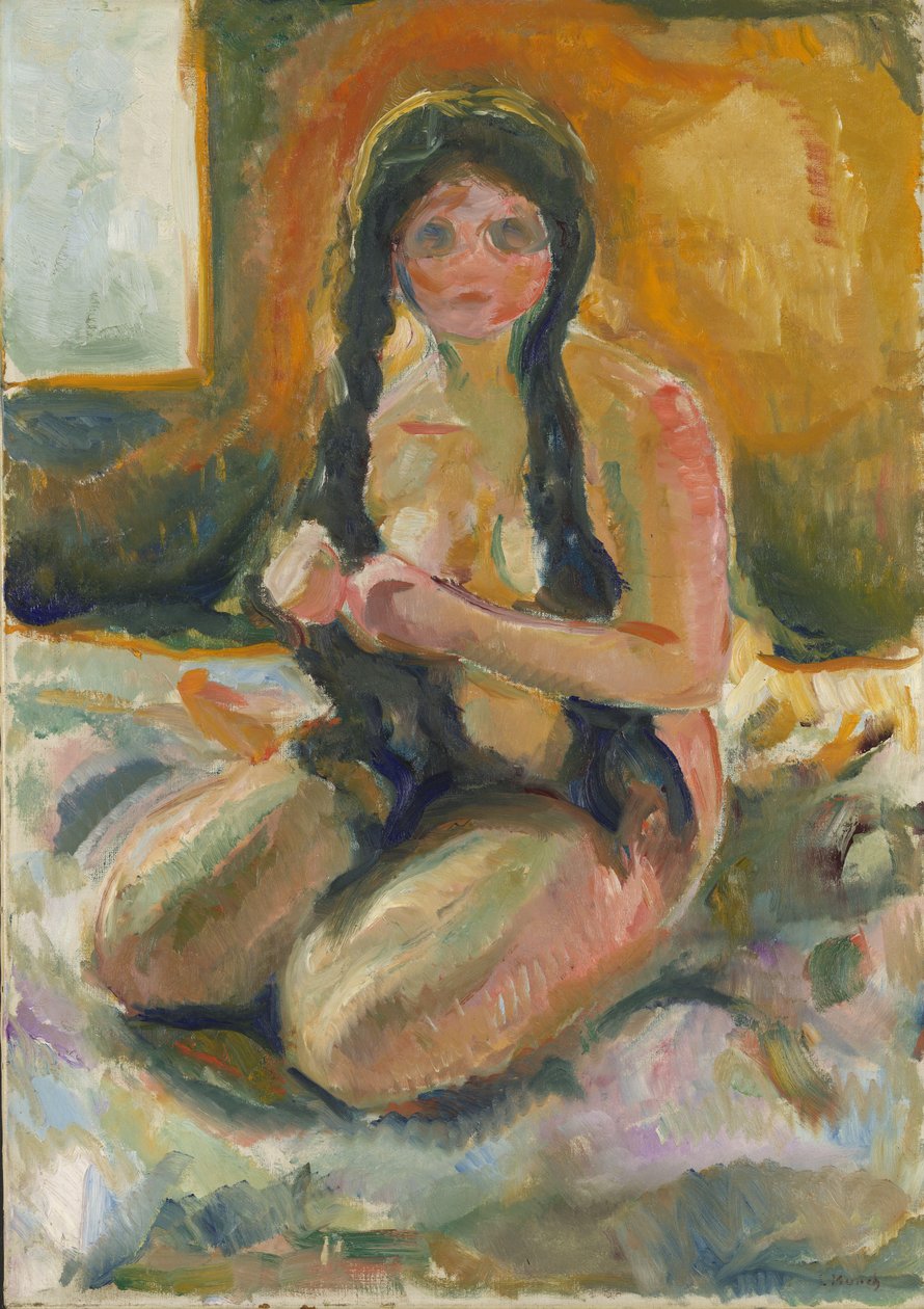 Ülő akt alkotó: Edvard Munch