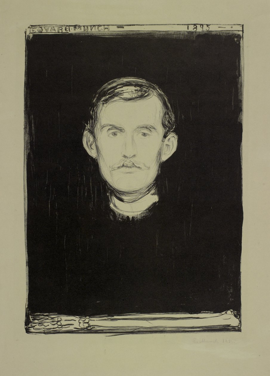 Önarckép, 1895 alkotó: Edvard Munch