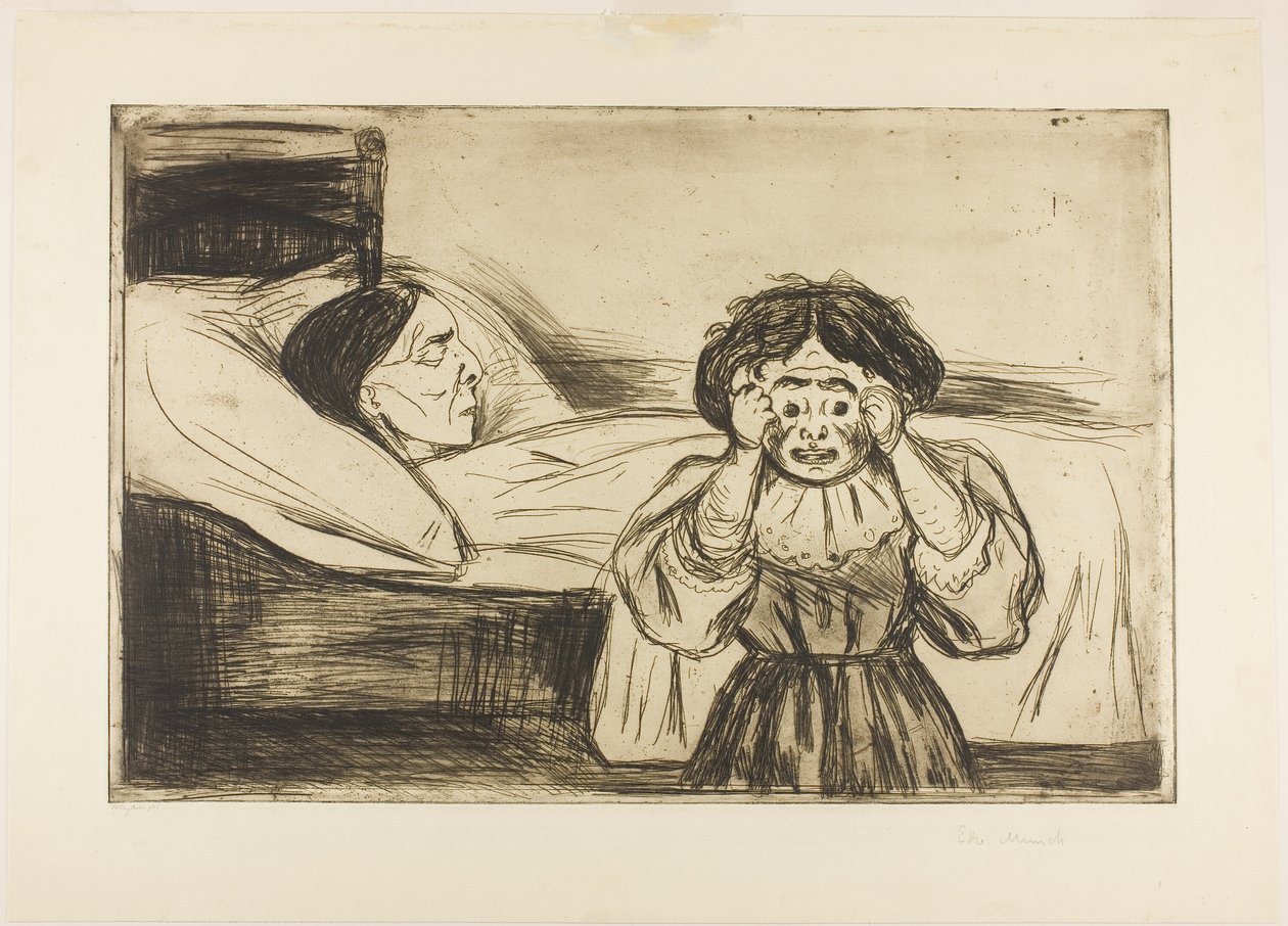 A halott anya és gyermeke alkotó: Edvard Munch
