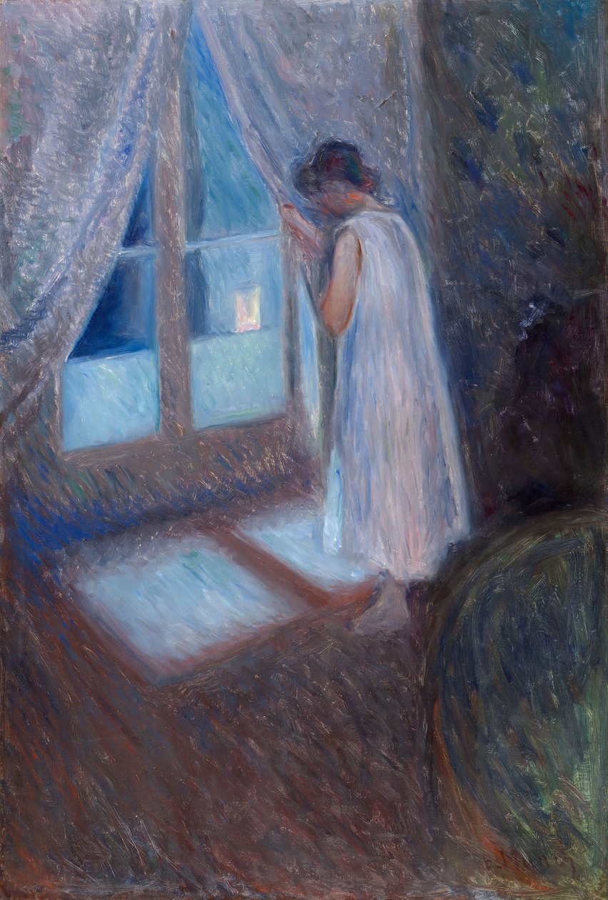 A lány az ablaknál alkotó: Edvard Munch