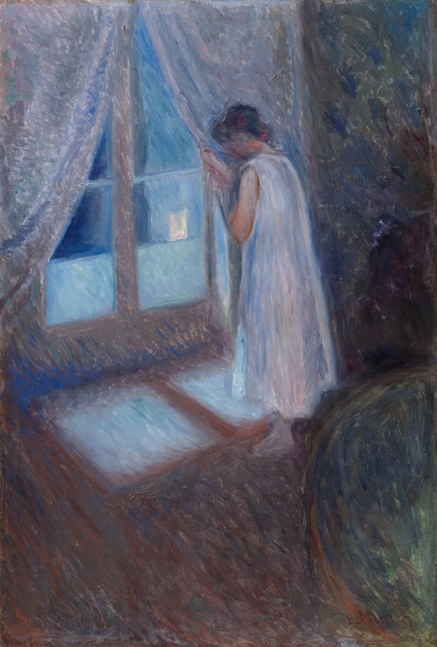 A lány az ablaknál alkotó: Edvard Munch