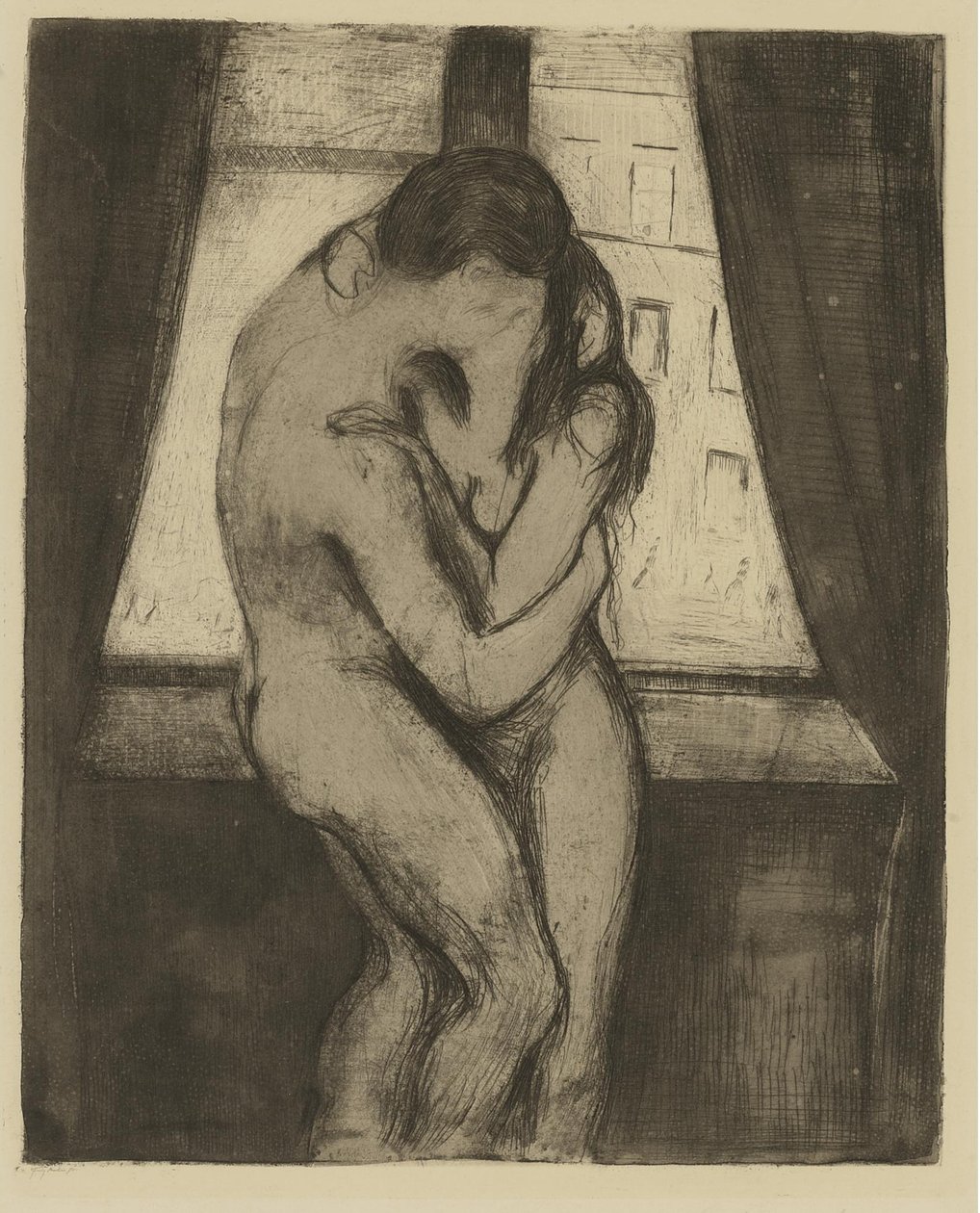 A csók, 1895 alkotó: Edvard Munch