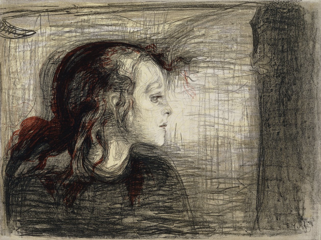 A beteg lány; A beteg lány alkotó: Edvard Munch