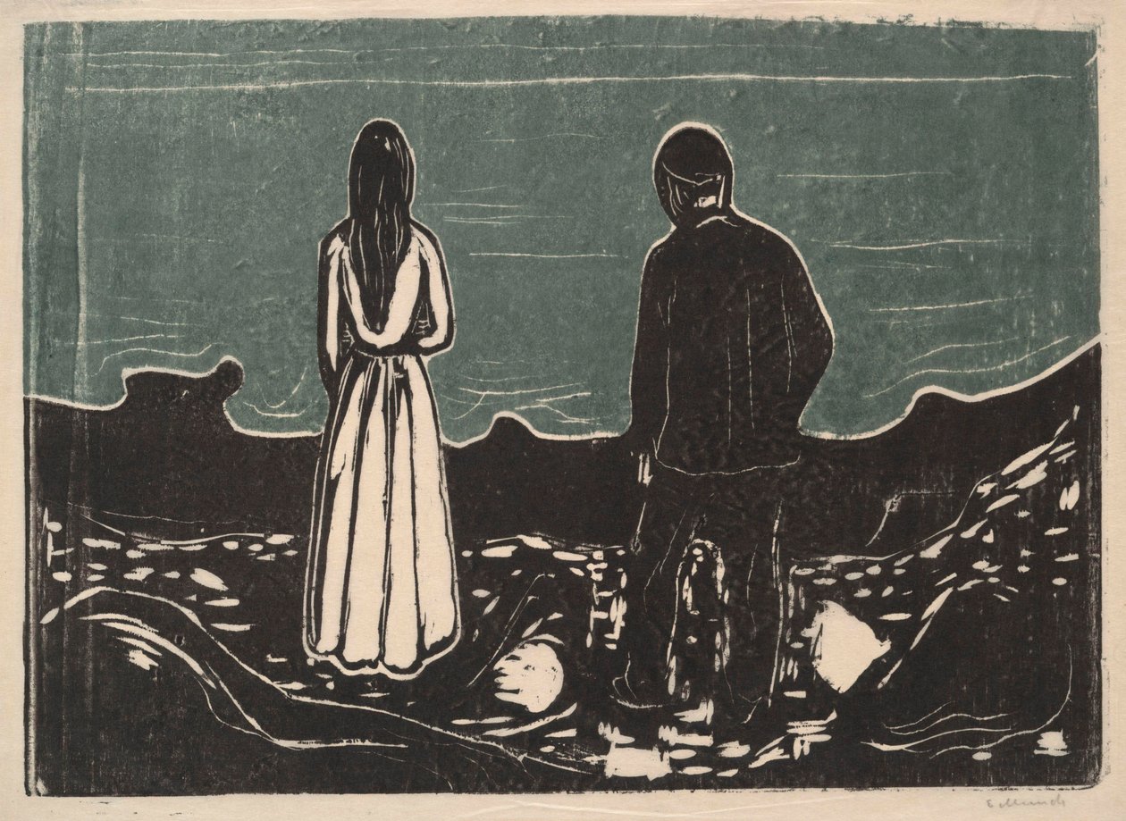 Két ember, A magányosak, 1899 alkotó: Edvard Munch