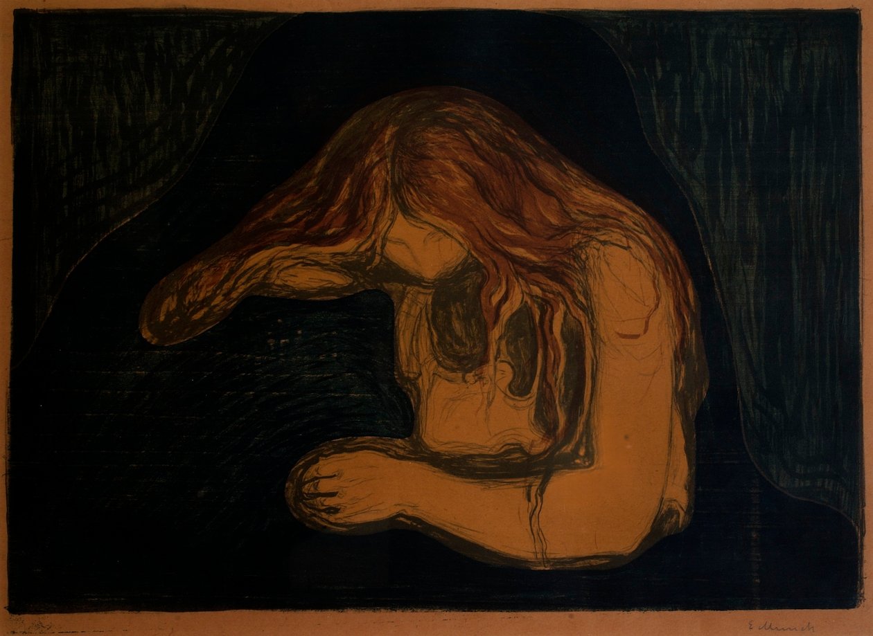 Vámpír (Vampire II) alkotó: Edvard Munch