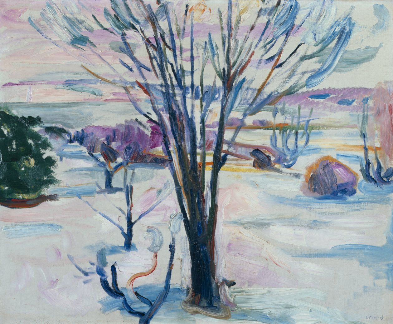 Téli táj Jeloya-ból alkotó: Edvard Munch