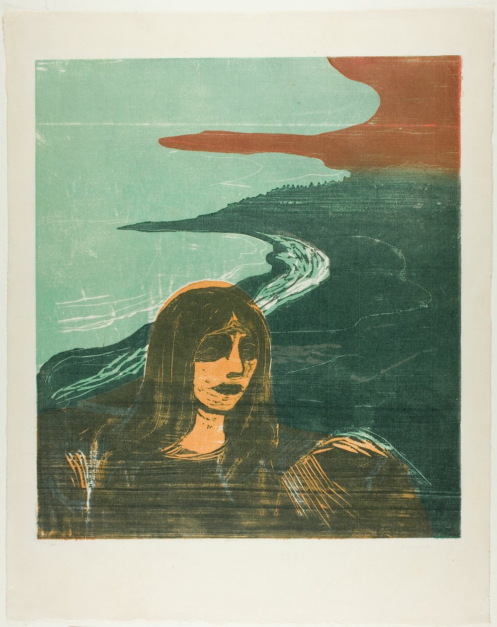 Női fej a parton alkotó: Edvard Munch