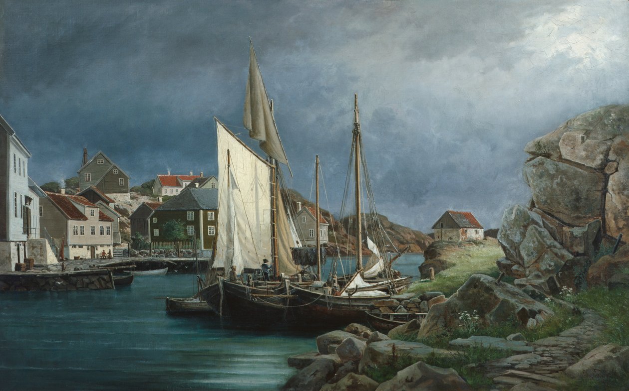 Halász falu alkotó: Edvard Skari