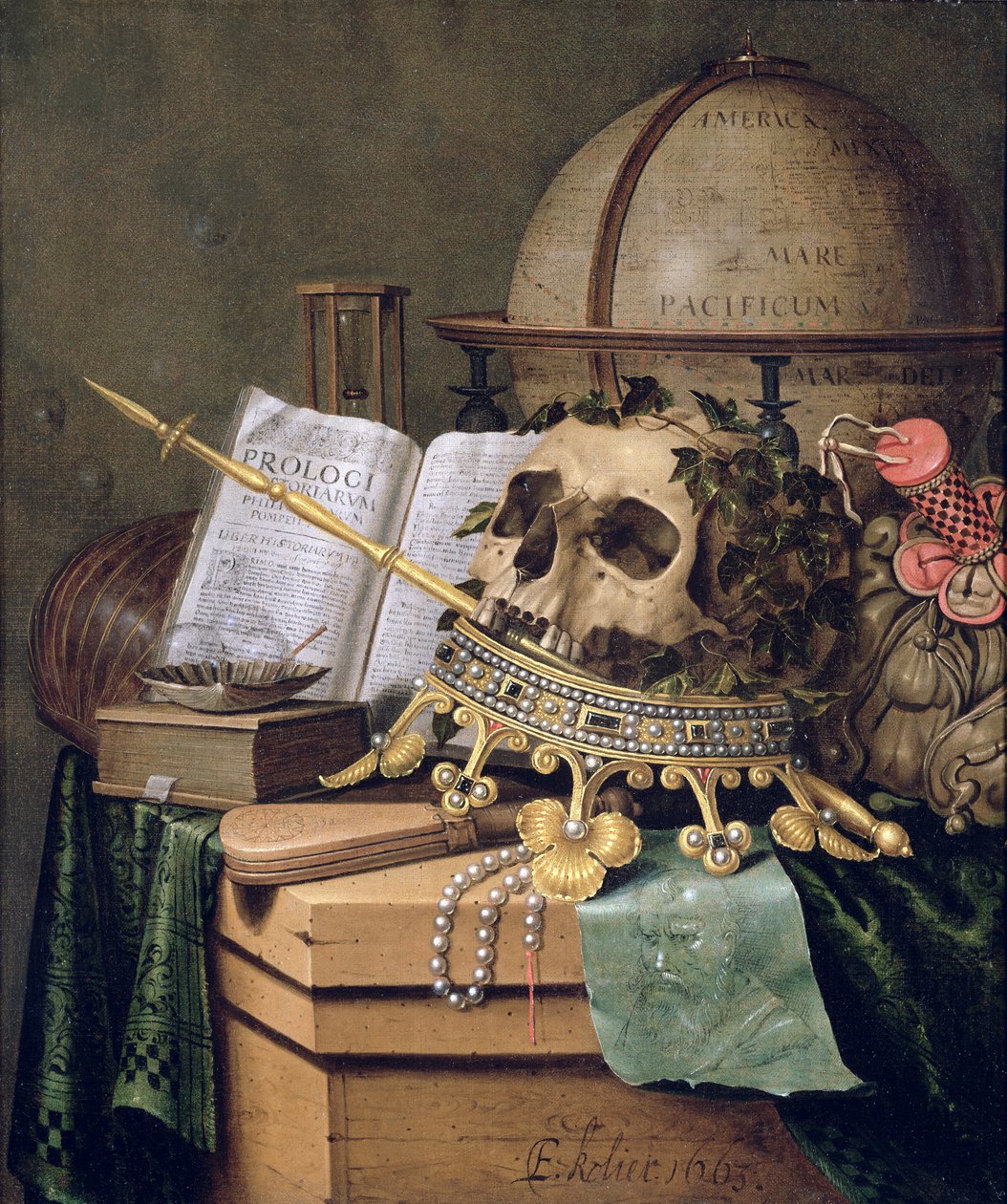 Vanitas, (allegorikus csendélet) alkotó: Edwaert Colyer or Collier