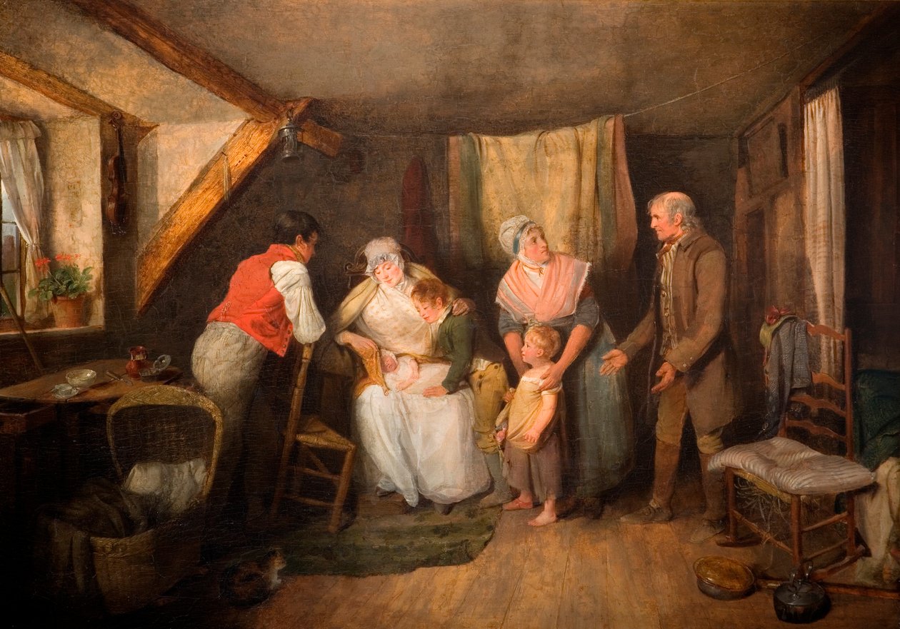 A születés (panel) alkotó: Edward Bird