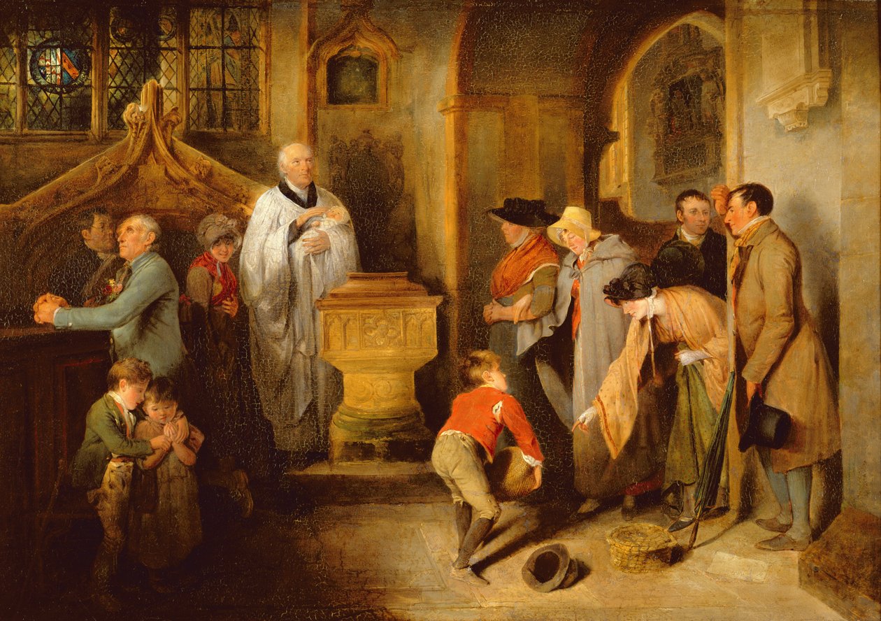 A keresztelő (tábla) alkotó: Edward Bird