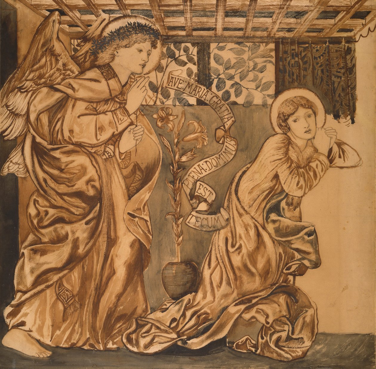 Az Angyali üdvözlet alkotó: Edward Burne Jones