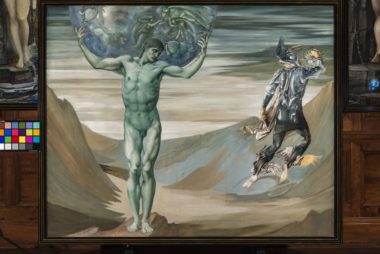 Kővé változott atlasz, 1876 körül (gouache) alkotó: Edward Burne Jones