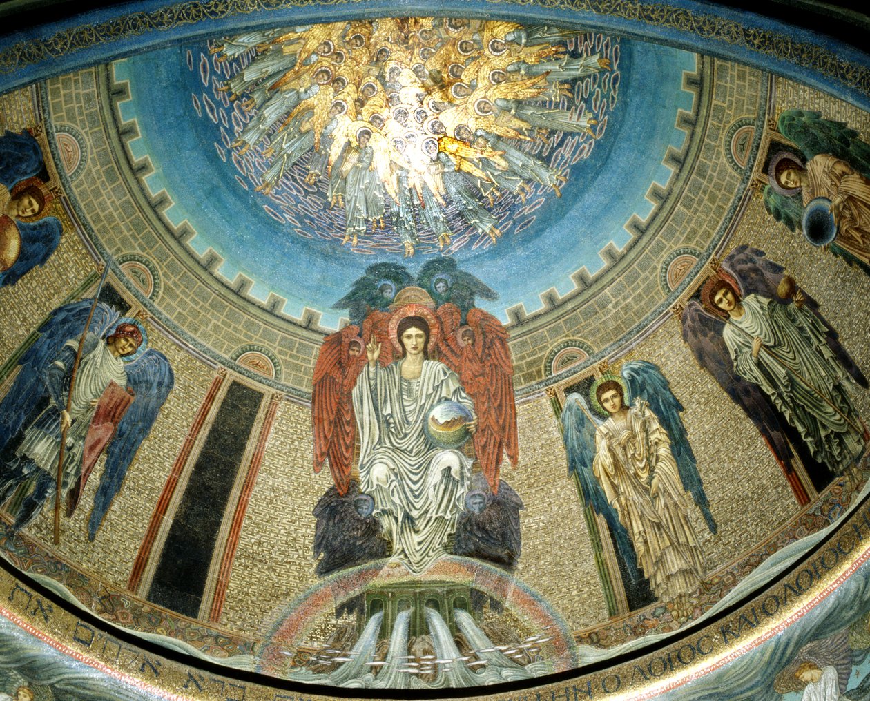 Krisztus a dicsőségben, 1885 (mozaik) alkotó: Edward Burne Jones