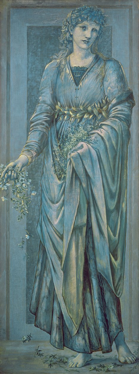 Flora (guache és aranyfesték papíron) alkotó: Edward Burne Jones
