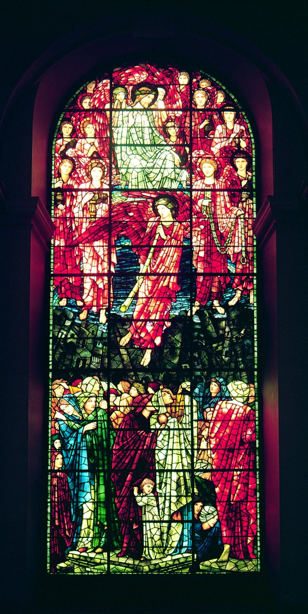 Utolsó ítélet, nyugati ablak (ólomüveg) alkotó: Edward Burne Jones