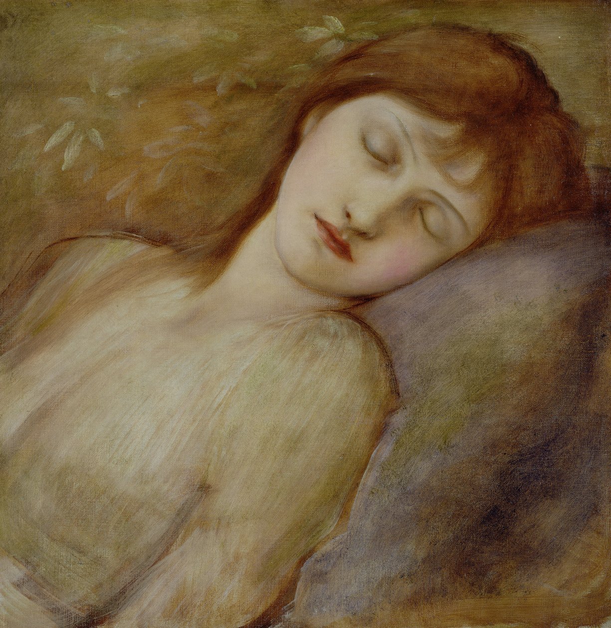 Tanulmány az alvó hercegnő számára a „The Briar Rose” sorozatban, 1881 körül alkotó: Edward Burne Jones
